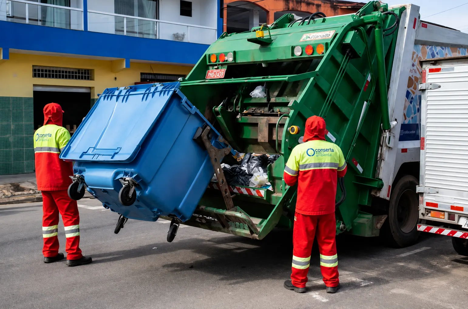 Coleta seletiva de materiais recicláveis realizada pelo programa Recicla Serra