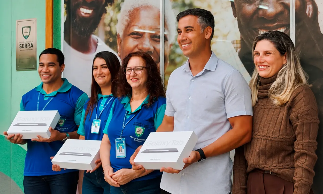 Agentes de Combate às Endemias da Serra recebem tablets para uso no trabalho de campo